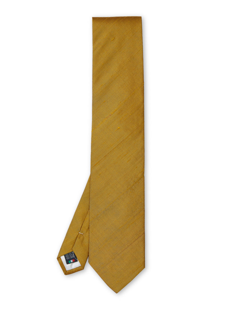 Mustard Douppion Silk Tie