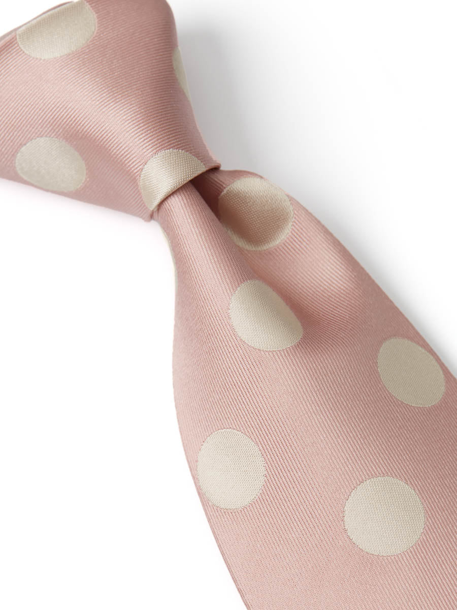Cambridge Spot Pink/Cream Silk Tie