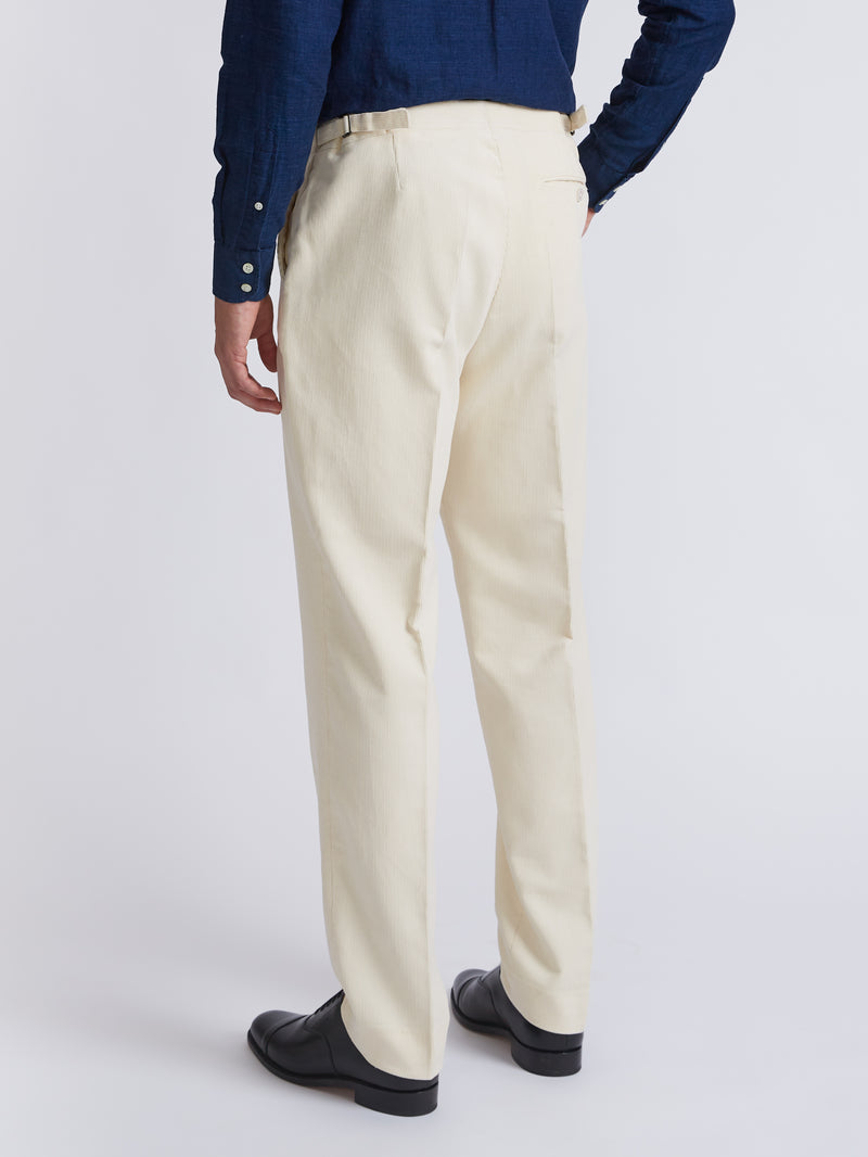 Cream Cord Dress Trouser
