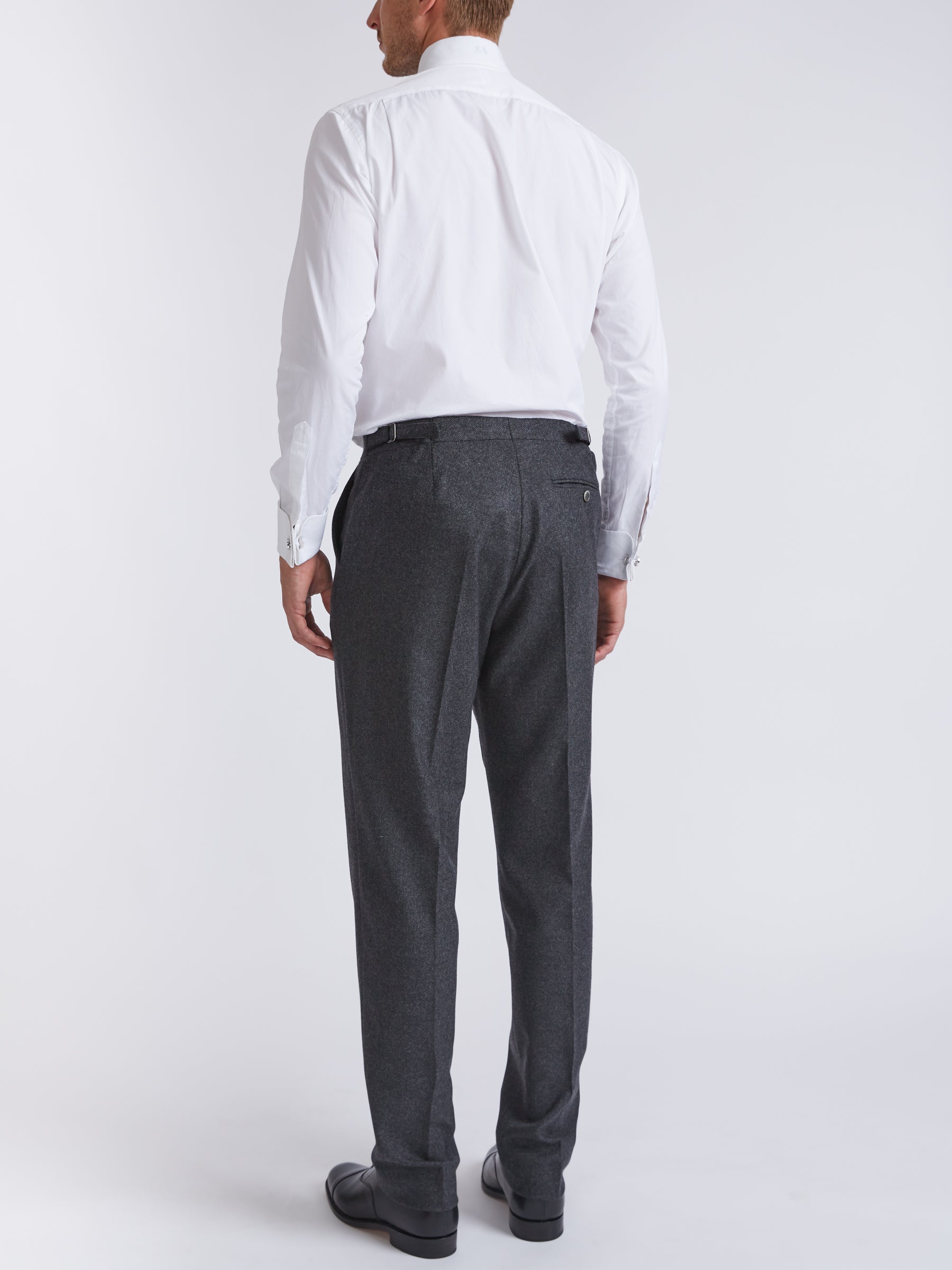 Charcoal Shaftsbury Cashmere Dress Trousers
