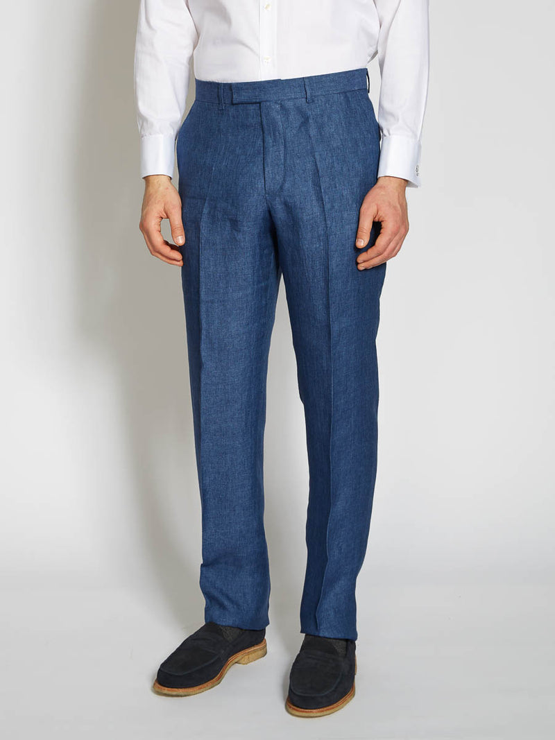 Indigo Woodcroft Linen Windsor Trouser