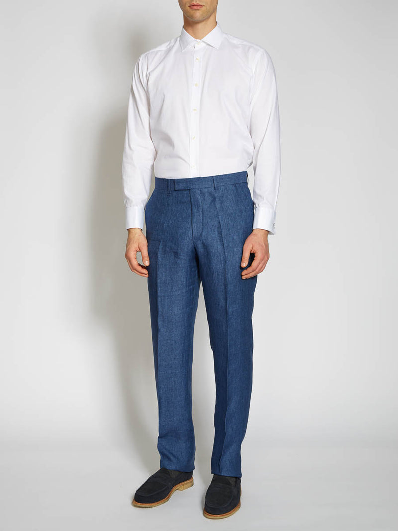 Indigo Woodcroft Linen Windsor Trouser