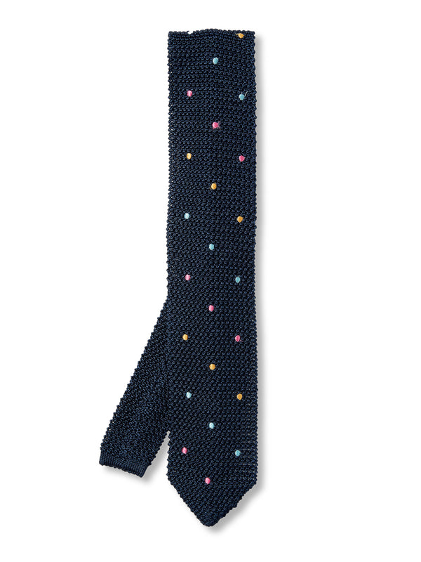Midnight Multi Bellagio Knitted Silk Tie