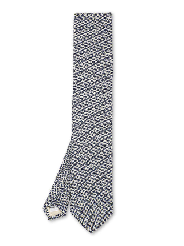 Blue Culcross Linen Tie