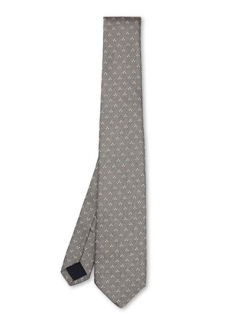 Silver Berries Silk Tie