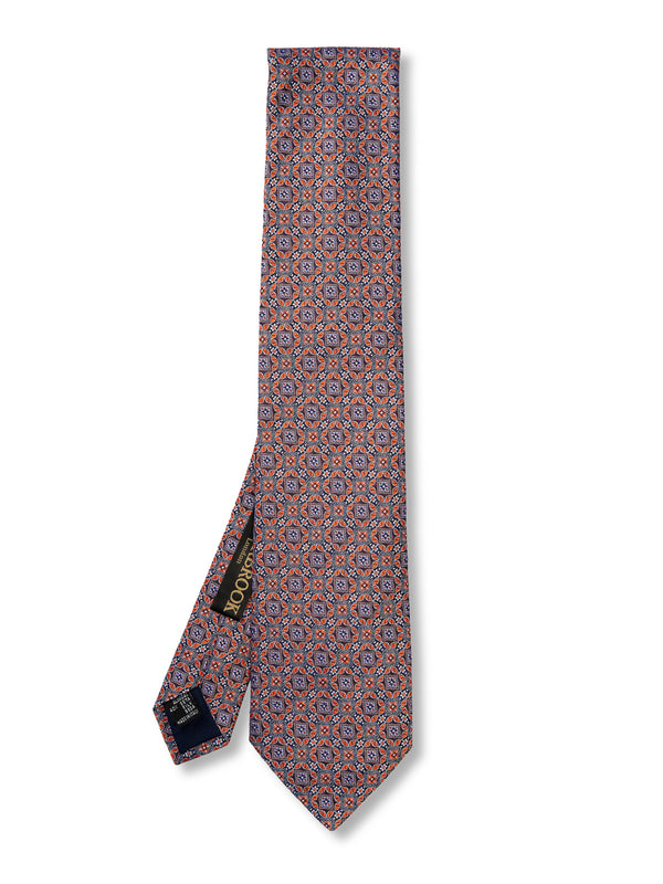Coral Arles Silk Tie
