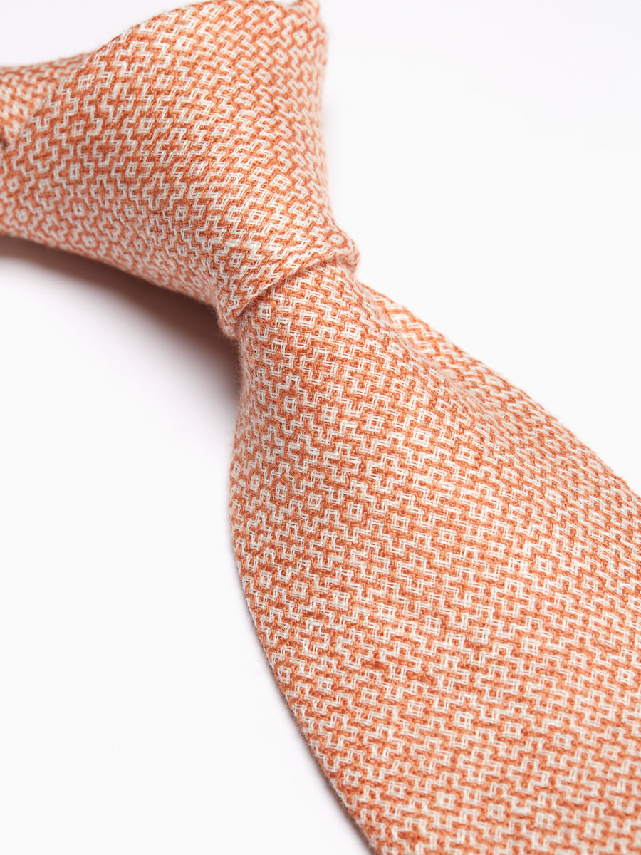 Coral Culcross Linen Tie