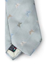 Grey Butterfly Silk Tie