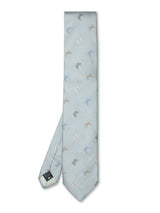 Grey Butterfly Silk Tie