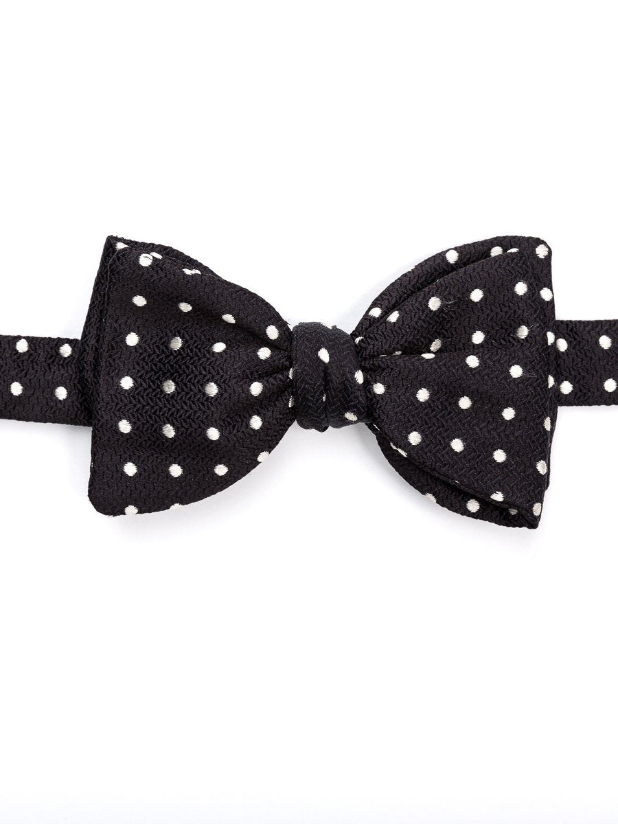 Black Pickwick Silk Large Party Bow Tie