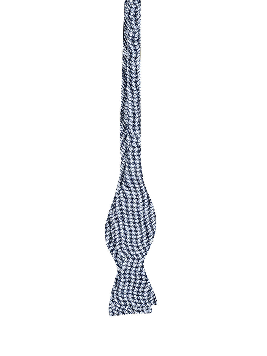Blue Culcross Linen Bow Tie