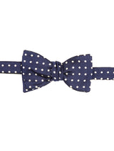 Navy Pickwick Silk Bow Tie