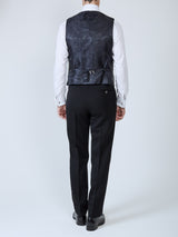 Navy Anderson Wool Single Breasted 6 Button Waistcoat