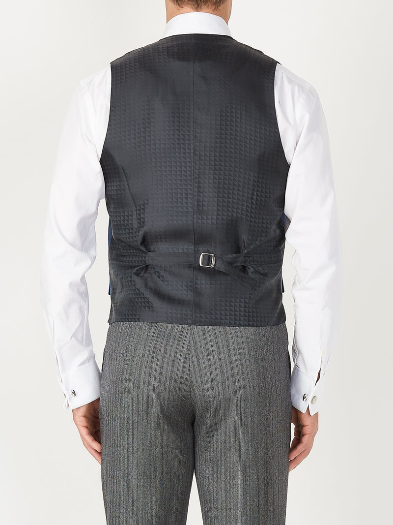 Indigo Woodcroft Linen Double Breasted 8 Button Shawl Lapel Waistcoat