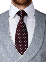 Navy Taurus Linen Double Breasted 8 Button Shawl Lapel Piped Waistcoat