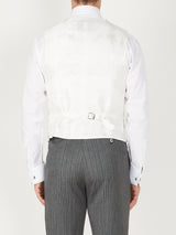Stone Bressingham Linen Single Breasted 6 Button Waistcoat