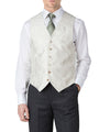 Ivory Botanics Silk Single Breasted 6 button Waistcoat