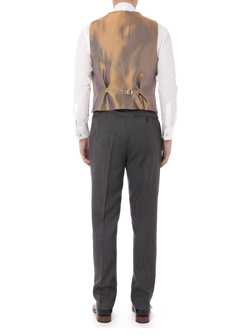 Green Bees Silk Single Breasted 6 Button Waistcoat