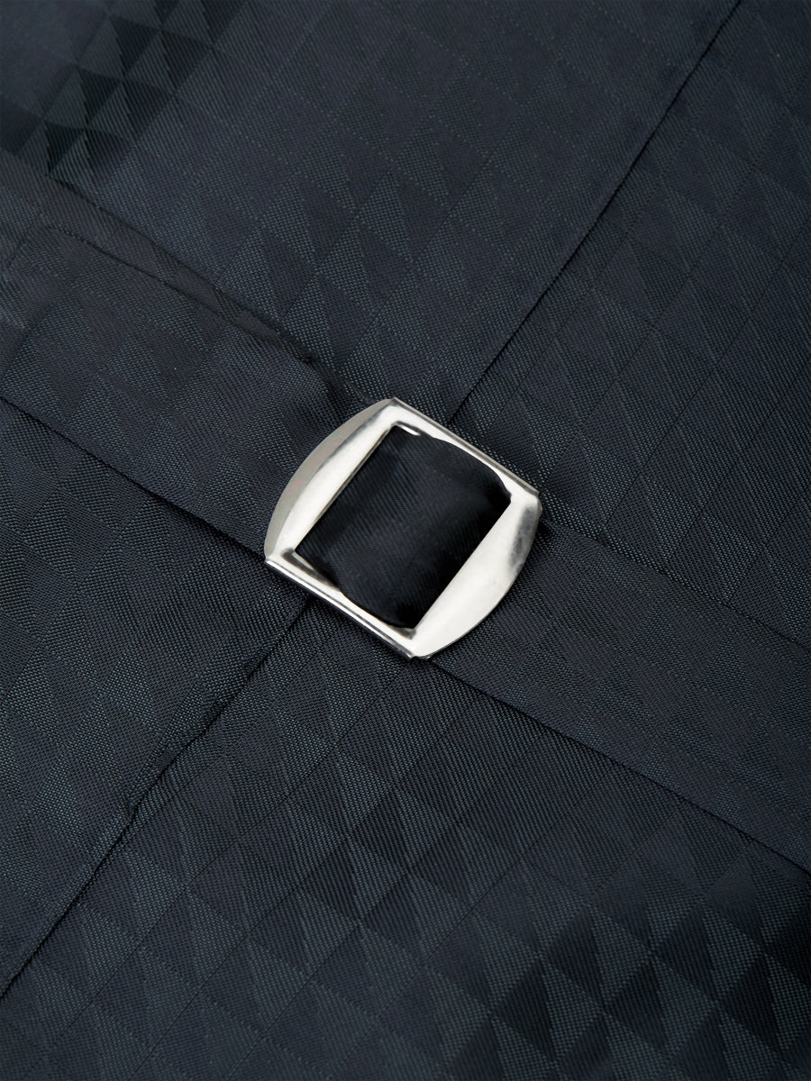 Multi Dunrobin Wool Double Breasted 8 Button Shawl Lapel Waistcoat