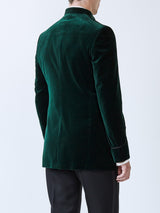 Racing Green Velvet Nehru Jacket