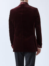 Burgundy Velvet Cotton Chaucer Jacket