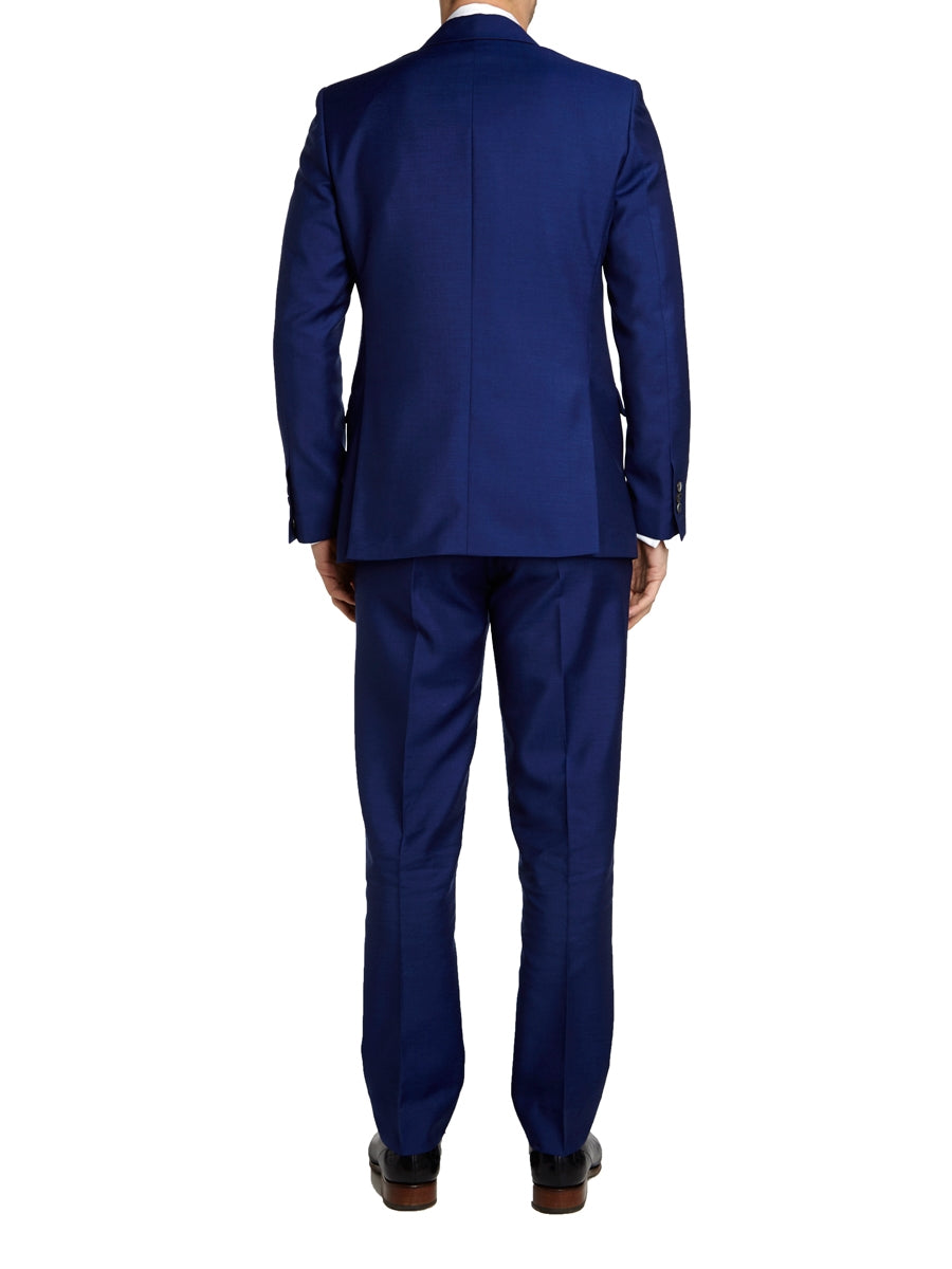 Azure Tonic Mohair Wool Flat-Front Trouser