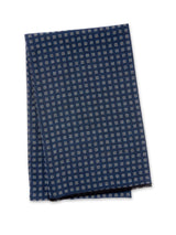 Navy Cube Wool Scarf