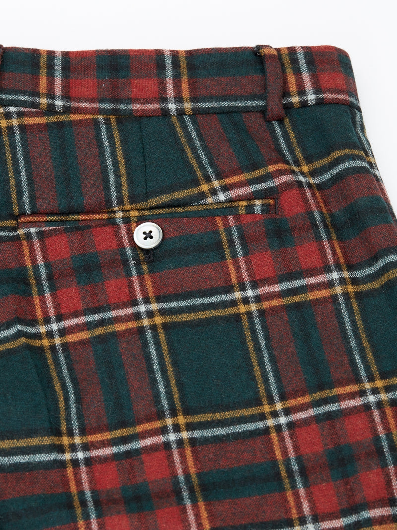 Multi Dunrobin Wool High Waist Flat Front Trousers